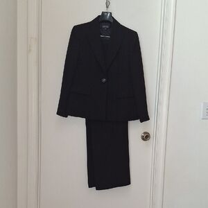 Womens Black Pinstripe Pants Suit